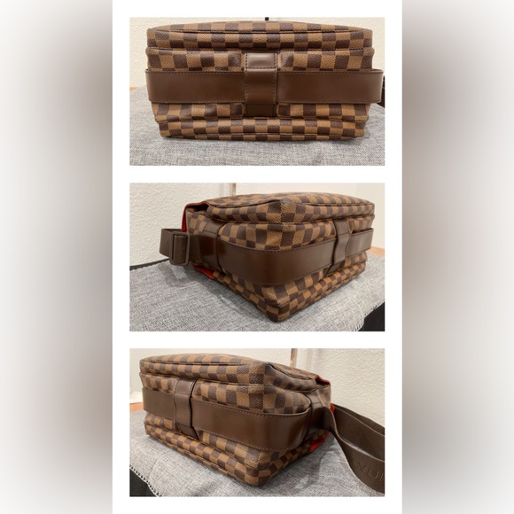 11. Louis Vuitton Brown Naviglio Damier Canvas Crossbody Bag - Picture 14 of 15